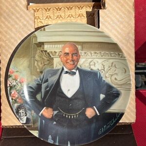 Daddy Warbucks collector plate from Annie